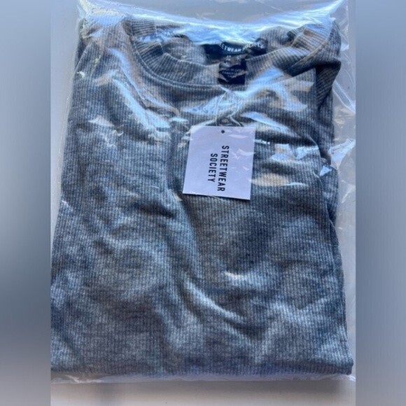 STREETWEAR SOCIETY Basic solid form Fitted Tee, gray silver. - Picture 5 of 5